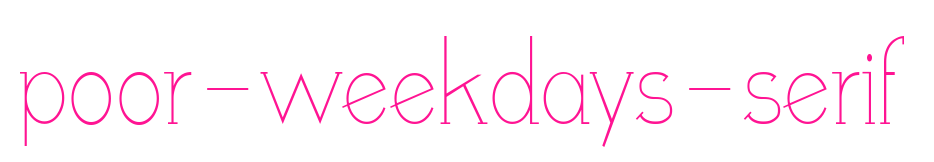 poor-weekdays-serif預(yù)覽圖片
