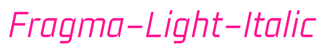 Fragma-Light-Italic預(yù)覽圖片