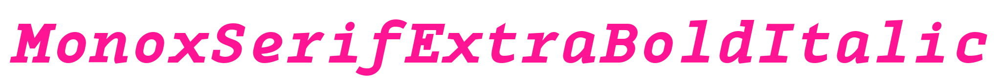 MonoxSerifExtraBoldItalic預(yù)覽圖片