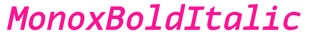 MonoxBoldItalic預覽圖片