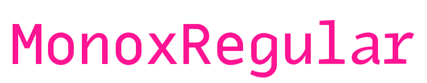 MonoxRegular預覽圖片