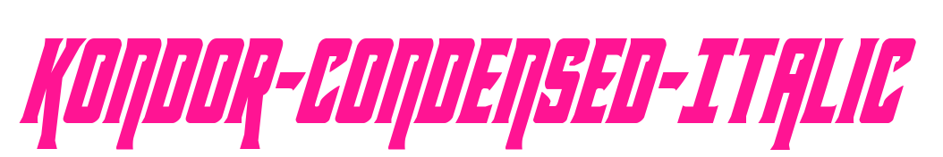 Kondor-Condensed-Italic預覽圖片