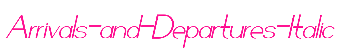 Arrivals-and-Departures-Italic預(yù)覽圖片