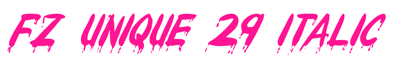 FZ UNIQUE 29 ITALIC預(yù)覽圖片