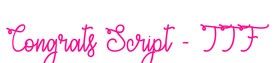 Congrats Script - TTF預覽圖片