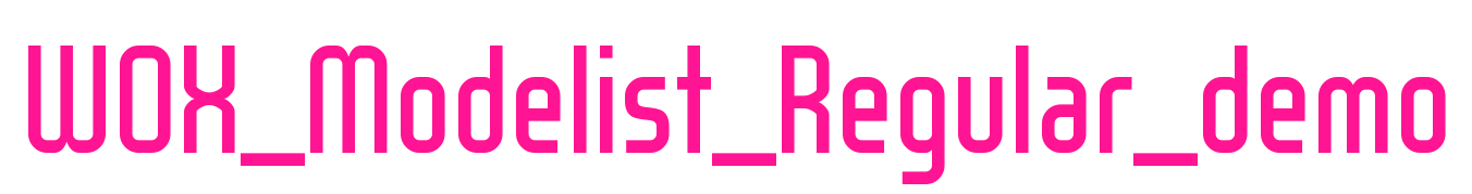 WOX_Modelist_Regular_demo預覽圖片