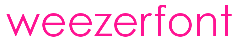 weezerfont預(yù)覽圖片