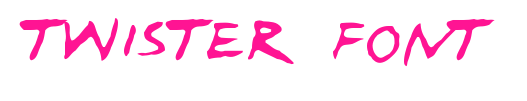 twister font預(yù)覽圖片