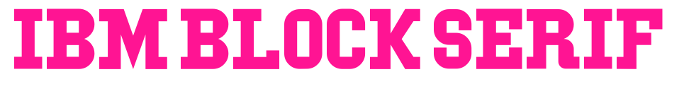 IBM Block Serif預(yù)覽圖片