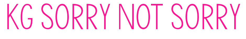 KG Sorry Not Sorry預(yù)覽圖片