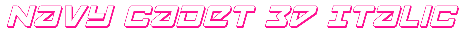 Navy Cadet 3D Italic預(yù)覽圖片