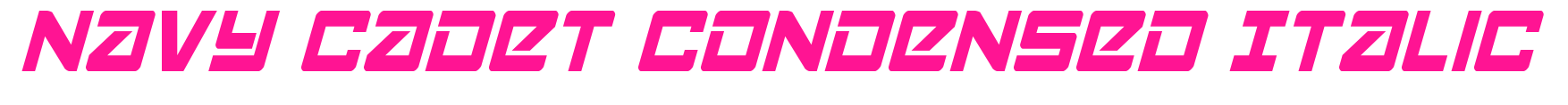 Navy Cadet Condensed Italic預(yù)覽圖片