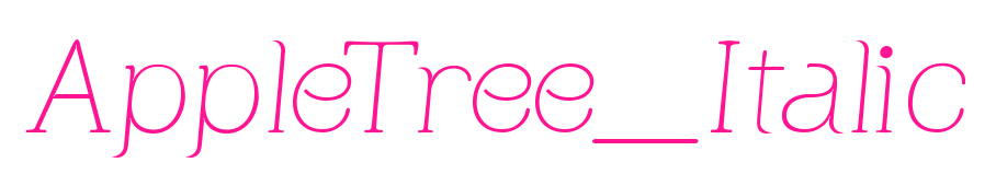AppleTree_Italic預(yù)覽圖片