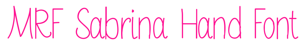 MRF Sabrina Hand Font預覽圖片