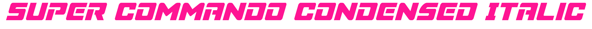 Super Commando Condensed Italic預覽圖片