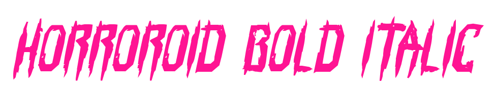 Horroroid Bold Italic預覽圖片