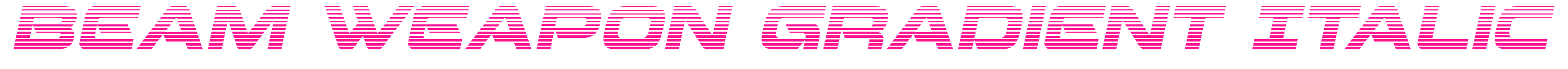 Beam Weapon Gradient Italic預覽圖片