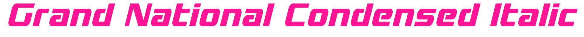 Grand National Condensed Italic預覽圖片