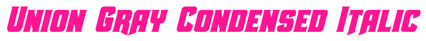 Union Gray Condensed Italic預(yù)覽圖片