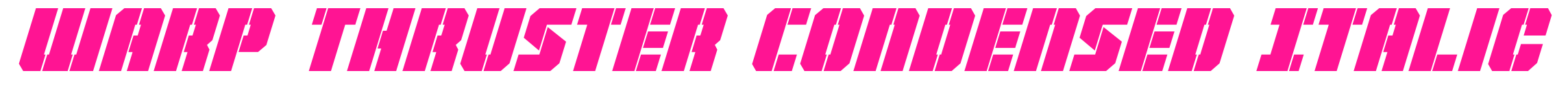 Warp Thruster Condensed Italic預覽圖片