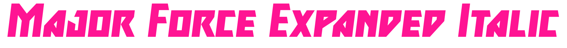 Major Force Expanded Italic預覽圖片