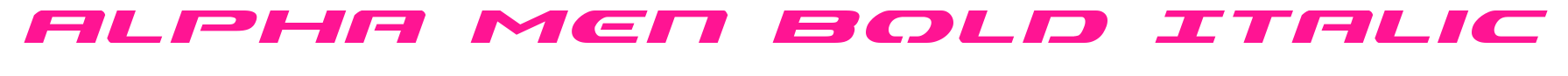 Alpha Men Bold Italic預覽圖片