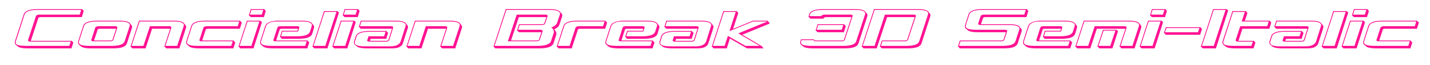 Concielian Break 3D Semi-Italic預(yù)覽圖片