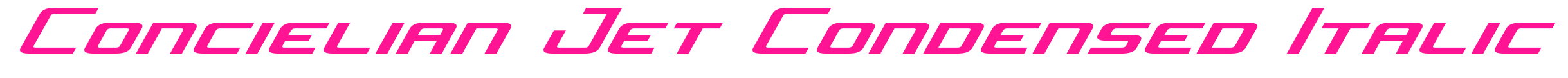 Concielian Jet Condensed Italic預(yù)覽圖片