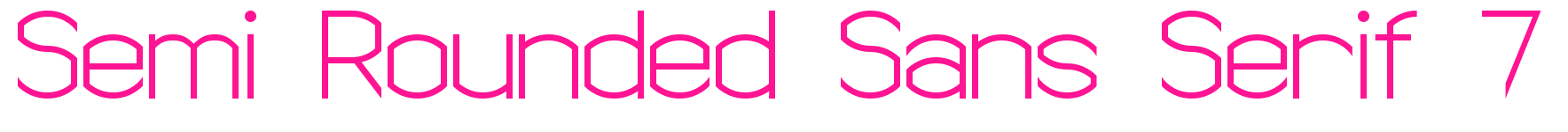 Semi Rounded Sans Serif 7預(yù)覽圖片