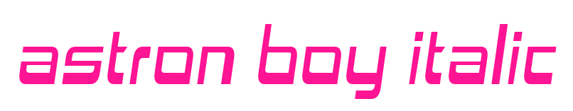 astron boy italic預覽圖片