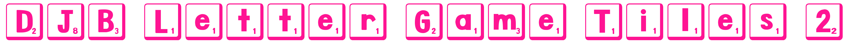 DJB Letter Game Tiles 2預(yù)覽圖片