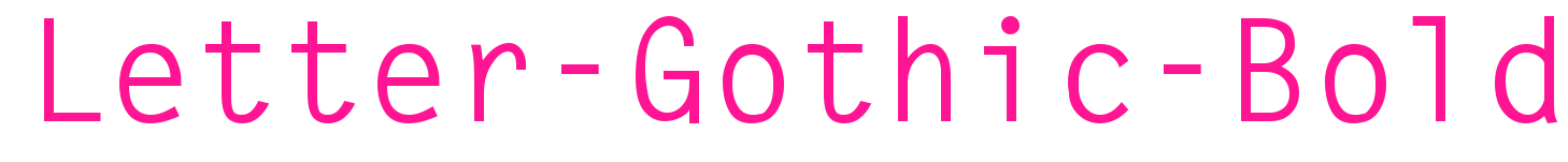 Letter-Gothic-Bold預覽圖片