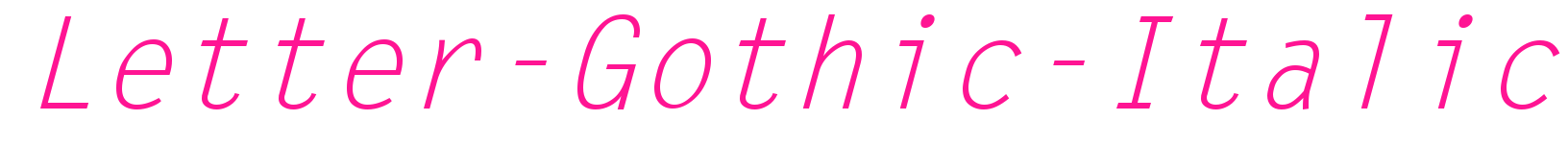 Letter-Gothic-Italic預(yù)覽圖片