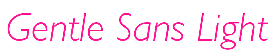 Gentle Sans Light預覽圖片