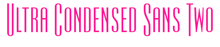 Ultra Condensed Sans Two預覽圖片