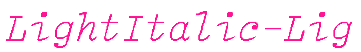 LightItalic-Lig預覽圖片