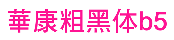 華康粗黑體b5預覽圖片