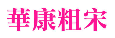華康粗宋預覽圖片
