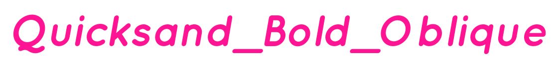 Quicksand_Bold_Oblique預覽圖片