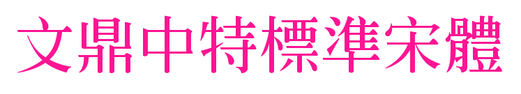 文鼎中特標(biāo)準(zhǔn)宋體