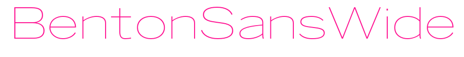 BentonSansWide預覽圖片