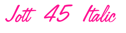 Jott 45 Italic預(yù)覽圖片