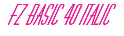 FZ BASIC 40 ITALIC預覽圖片