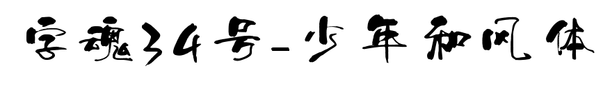 字魂34號-少年和風(fēng)體