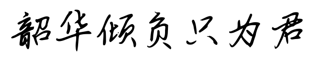 韶華傾負(fù)只為君