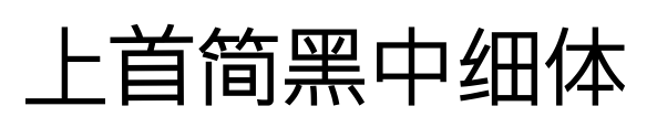 上首簡黑中細體